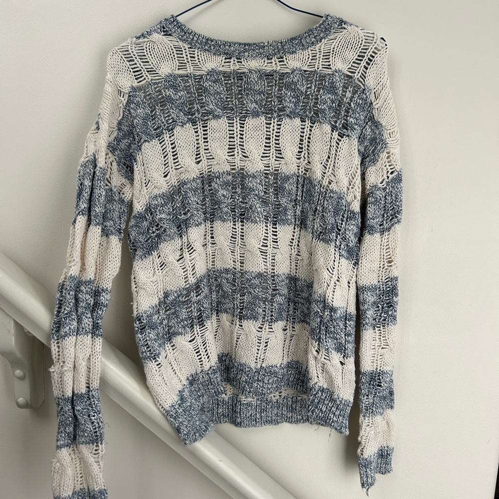 Bass Blue and Cream Knit Sweater